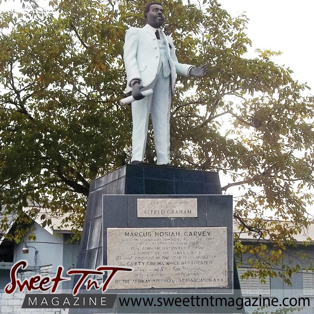 Stat Marcus Garvey statue at Harris Promenade San Fernando.