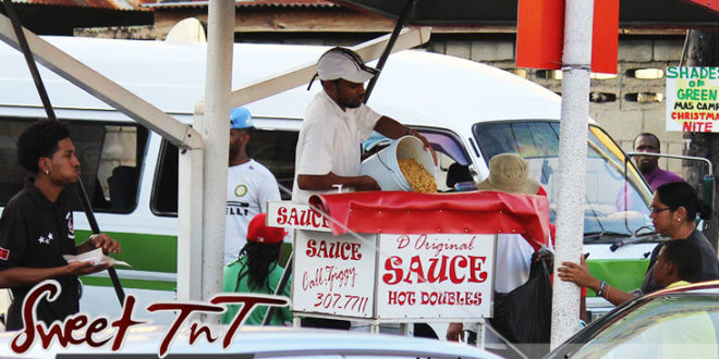 Sauce doubles, Curepe in sweet T&T for Sweet TnT Magazine, Culturama Publishing Company, for news in Trinidad, in Port of Spain, Trinidad and Tobago, with positive how to photography.