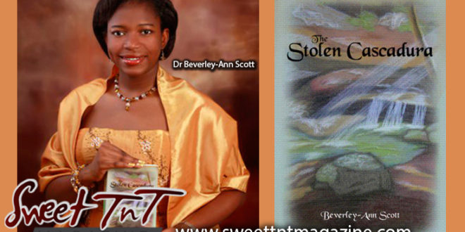 Dr Beverley Ann Scott with novel The Stolen Cascadura, West Indian Culture, Literature, Sweet T&T, Sweet TnT, Trinidad and Tobago, Trini, vacation, travel