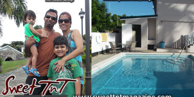 Hosein family take relaxing vibe at pool at Papa Joe's Place, Tobago, Sweet T&T, Sweet TnT, Trinidad and Tobago, Trini, vacation, travel