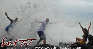 Toco waves, friends, Therese Chung, Beach, Sweet T&T, Sweet TnT, Trinidad and Tobago, Trini, vacation, travel