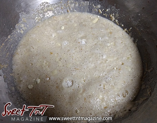 Flour and water to make bread homemade in sweet T&T for Sweet TnT Magazine, Culturama Publishing Company, for news in Trinidad, in Port of Spain, Trinidad and Tobago, with positive how to photography.