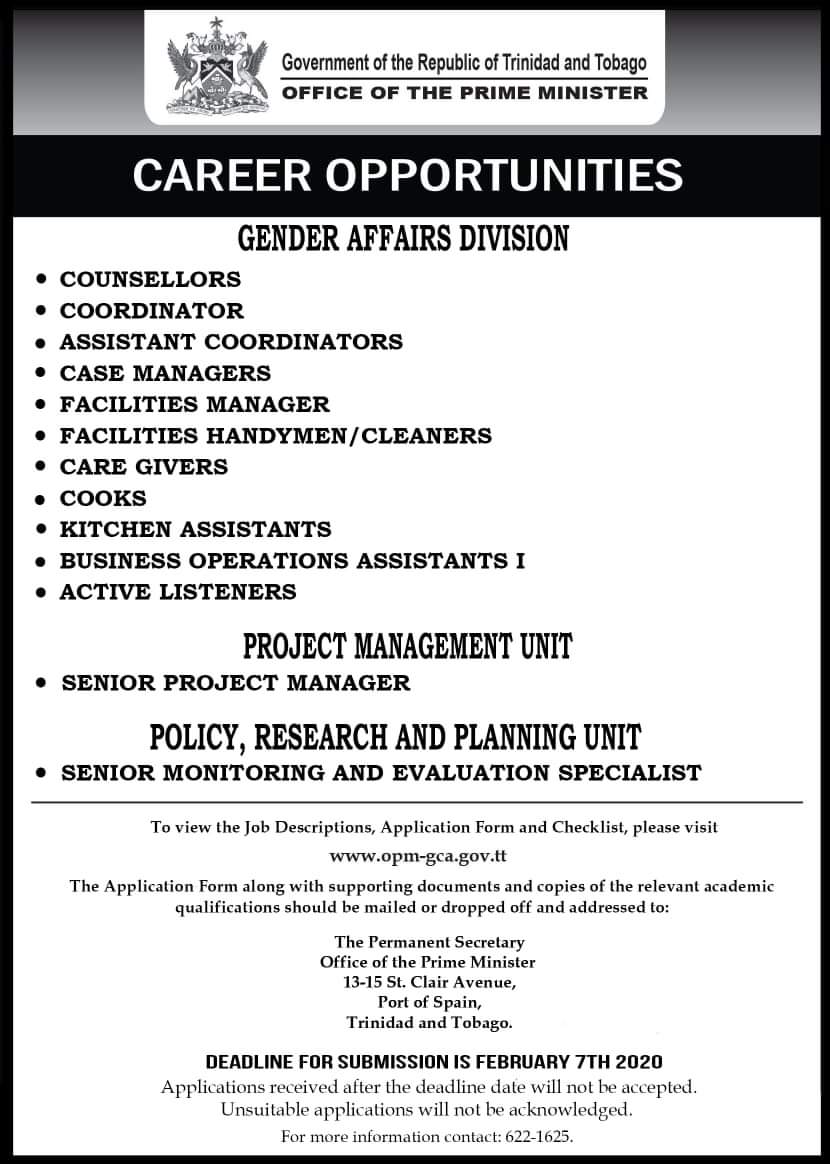 Vacancies for government jobs 2014