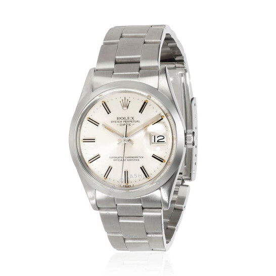 preowned rolex oyster perpetual automatic chronometer silver dial mens watch 15000 sso