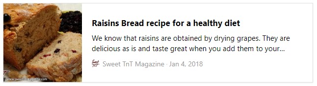 Raisin bread Recipe