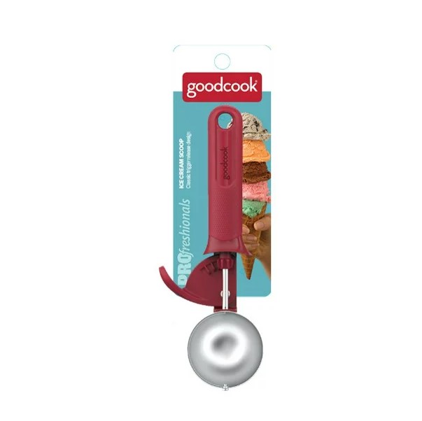 GoodCook PROfreshionals Self-Defrosting Aluminum Ice Cream Scoop, Red