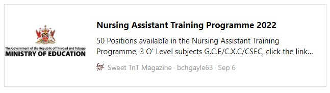 Nursing Assistant Training Programme 2022 - Sweet TnT Magazine