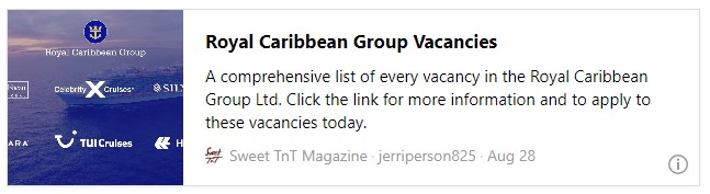 Royal Caribbean Group Vacancies