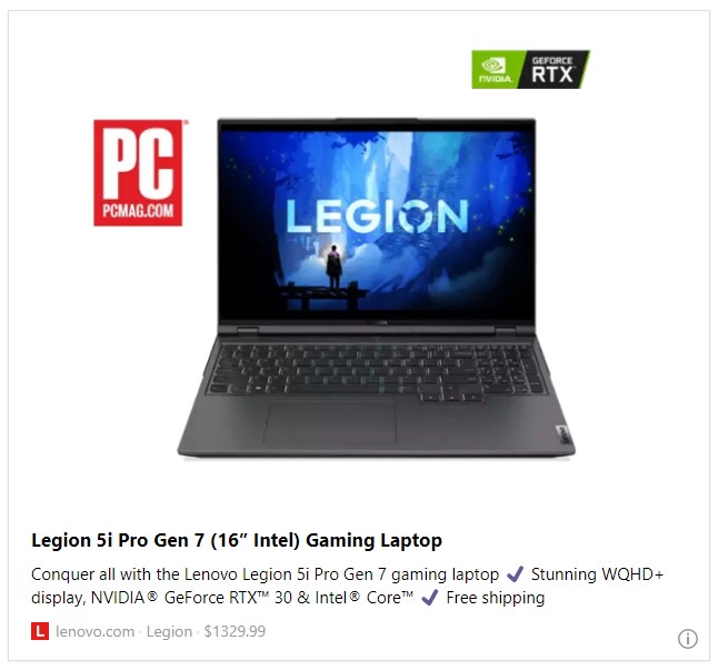 Legion 5i Pro Gen 7 (16” Intel) Gaming Laptop