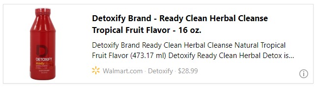 Detoxify Brand - Ready Clean Herbal Cleanse Tropical Fruit Flavor - 16 oz.