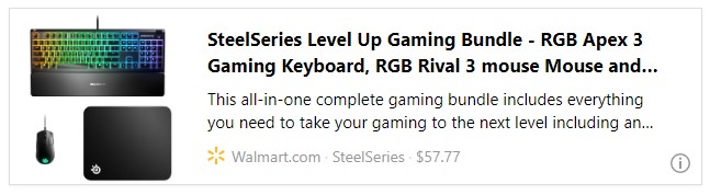 SteelSeries Level Up Gaming Bundle - RGB Apex 3 Gaming Keyboard, RGB Rival 3 mouse Mouse and QcK Gaming Mousepad M