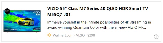 VIZIO 55" Class M7 Series 4K QLED HDR Smart TV M55Q7-J01