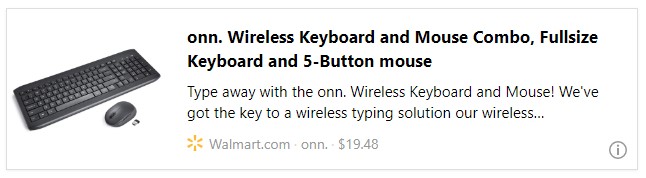 onn. Wireless Keyboard and Mouse Combo, Fullsize Keyboard and 5-Button mouse