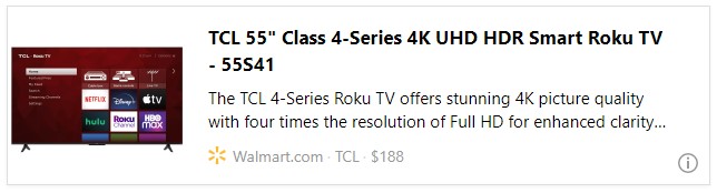 TCL 55" Class 4-Series 4K UHD HDR Smart Roku TV - 55S41