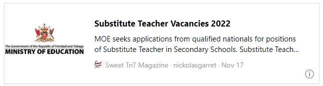 Substitute Teacher Vacancies 2022 - Sweet TnT Magazine