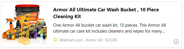 Armor All Ultimate Car Wash Bucket , 10 Piece Cleaning Kit