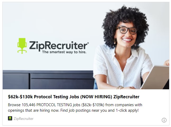 $62k-$130k Protocol Testing Jobs (NOW HIRING) ZipRecruiter