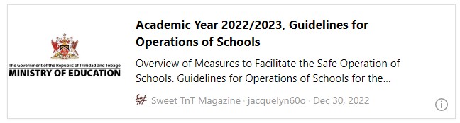 Academic Year 2022/2023, Guidelines for Operations of Schools - Sweet TnT Magazine