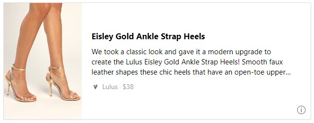 Eisley Gold Ankle Strap Heels