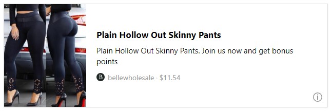 Plain Hollow Out Skinny Pants
