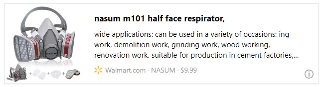 nasum m101 half face respirator,