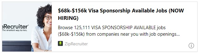 $68k-$156k Visa Sponsorship Available Jobs (NOW HIRING)
