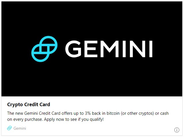 Crypto Credit Card | Gemini