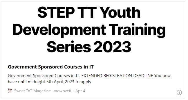 Government Sponsored Courses in IT - Sweet TnT Magazine