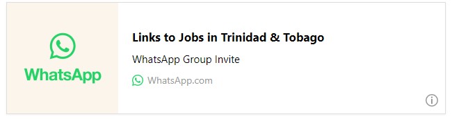 Links to Jobs in Trinidad & Tobago