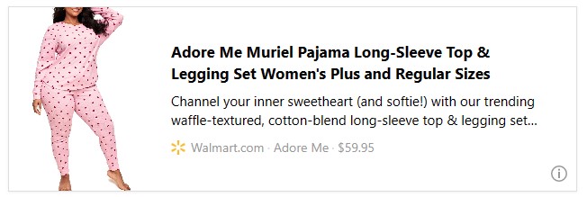 Adore Me Muriel Pajama Long-Sleeve Top & Legging Set Women's Plus and Regular Sizes