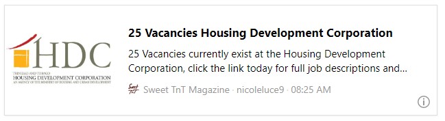 25 Vacancies Housing Development Corporation - Sweet TnT Magazine