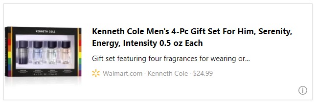 Kenneth Cole Men's 4-Pc Gift Set For Him, Serenity, Energy, Intensity 0.5 oz Each
