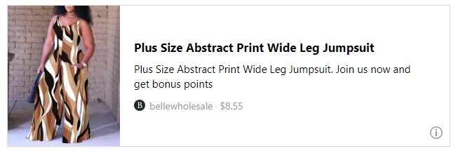 Plus Size Abstract Print Wide Leg Jumpsuit