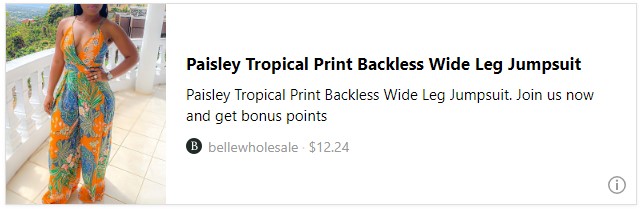 Paisley Tropical Print Backless Wide Leg Jumpsuit