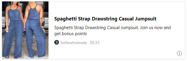 Spaghetti Strap Drawstring Casual Jumpsuit