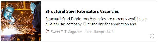 Structural Steel Fabricators Vacancies - Sweet TnT Magazine