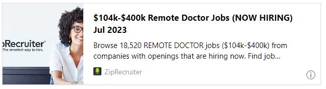 $104k-$400k Remote Doctor Jobs (NOW HIRING) Jul 2023