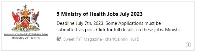 5 Ministry of Health Jobs July 2023 - Sweet TnT Magazine