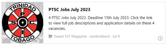 PTSC Jobs July 2023 - Sweet TnT Magazine