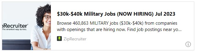 $30k-$40k Military Jobs (NOW HIRING) Jul 2023