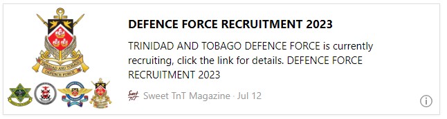 DEFENCE FORCE RECRUITMENT 2023 - Sweet TnT Magazine