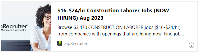 $16-$24/hr Construction Laborer Jobs (NOW HIRING) Aug 2023