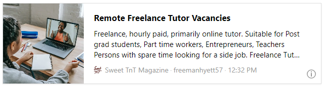 Remote Freelance Tutor Vacancies - Sweet TnT Magazine
