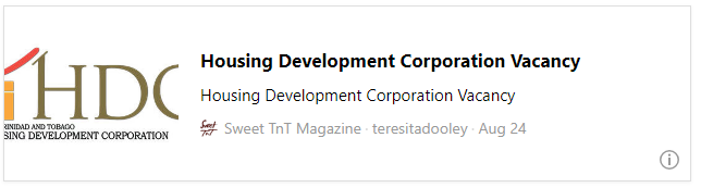 Housing Development Corporation Vacancy - Sweet TnT Magazine