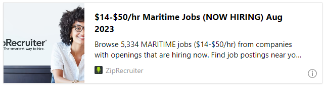 $14-$50/hr Maritime Jobs (NOW HIRING) Aug 2023