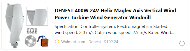 Change your sodium vapour bulbs and reduce your electricity bill 19 DENEST 400W 24V Helix Maglev Axis Vertical Wind Power Turbine Wind Generator Windmill