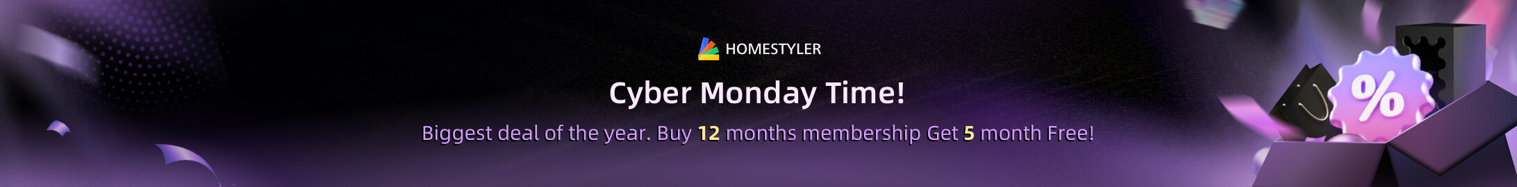 Homstyler Cyber Monday Sale 728x90