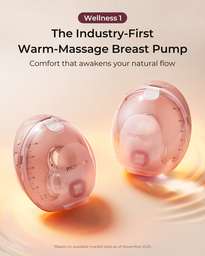 Momcozy Wellness 1 Warm-Massage Wearable Breast Pump - W1